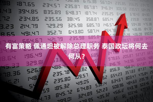 有富策略 佩通坦被解除总理职务 泰国政坛将何去何从？
