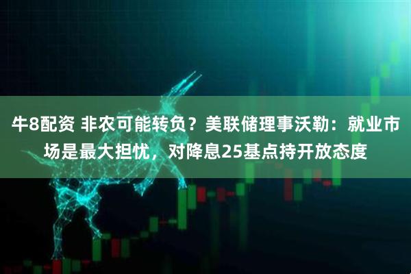 牛8配资 非农可能转负？美联储理事沃勒：就业市场是最大担忧，对降息25基点持开放态度